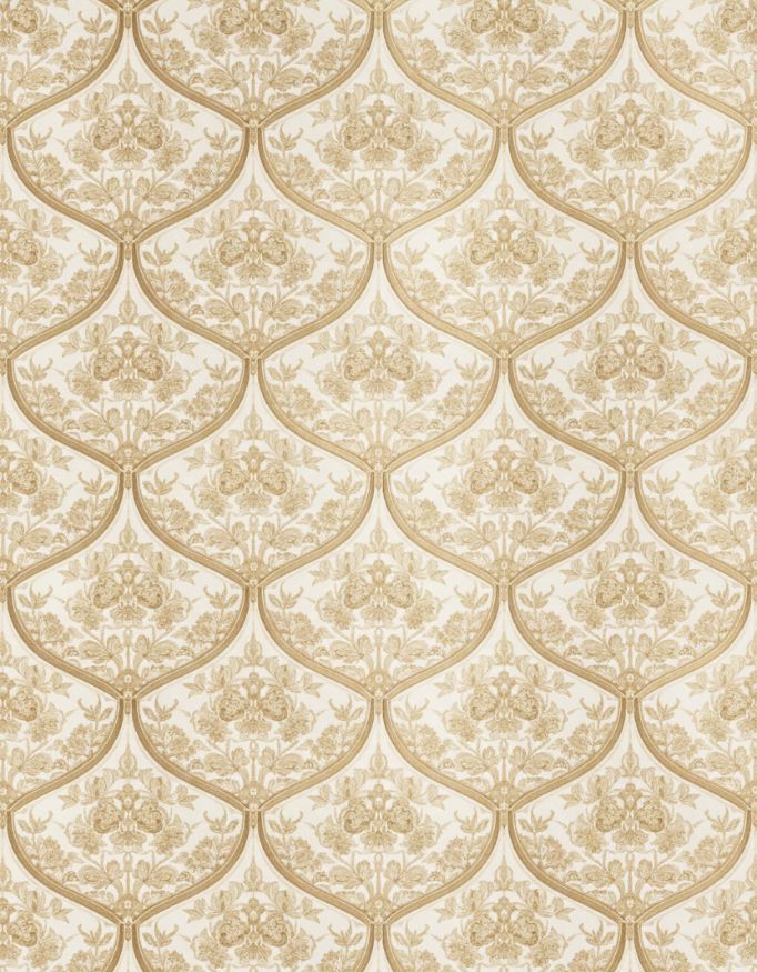 Royal Golden Scallop Gilded Brocade A Line Dress - Image 5